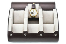 Load image into Gallery viewer, 6 Watch Case - Espresso Brown (Ivory White)
