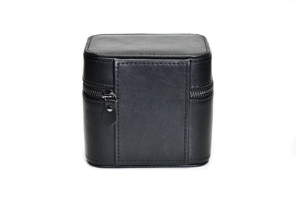 Watch and Jewelry Travel Case - Genuine Leather - Obsedian Black