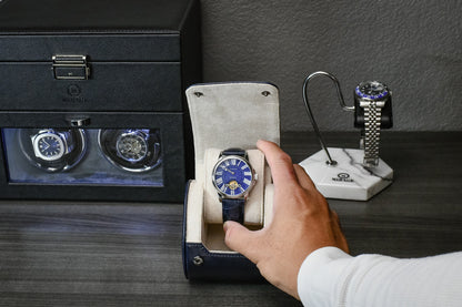 1 Watch Case - Midnight Blue (Ivory White)