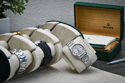 6 Watch Case - Royal Green (Ivory White)